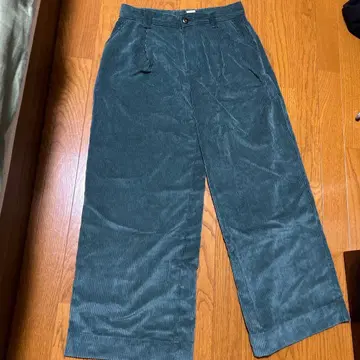 GAP 그린 코듀로이 와이드 팬츠