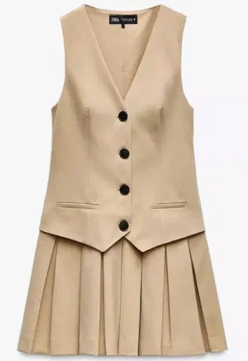 [ ZARA ] 플리츠 베스트 원피스