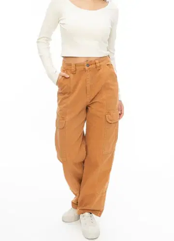 BILLABONG 오렌지 카고 팬츠 25