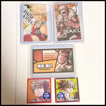 [ 새상품 미사용 ] 바쿠고 카츠키 카드 스티커 5장 SET