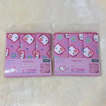 헬로키티 극세사 행주 카오하나 3개 세트 와츠
