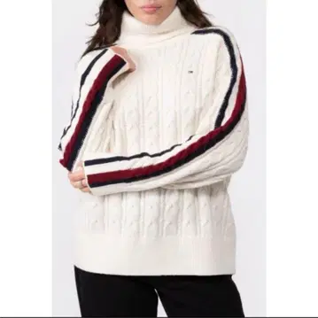 무료배송 TOMMY HILFIGER 글로벌 스트라이프 케이블 니트