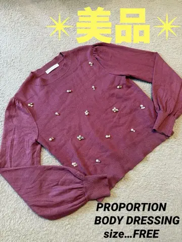 프로포션 바디 드레싱 비쥬 니트 핑크 프리 사이즈