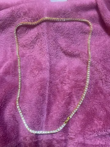 골드 크리스탈 장식 목걸이 약 60cm