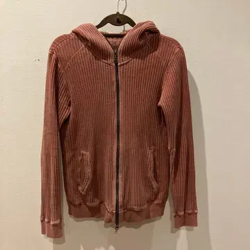 리브 후드 부착 후드티 오렌지