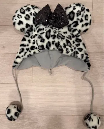 미니 레오파드 무늬 팬캡 디즈니