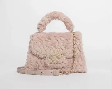 RANDA 2WAY 모노그램 숄더 퍼 백 핑크