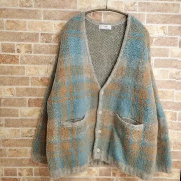 SLOBE IENA 체크 무늬 니트 가디건