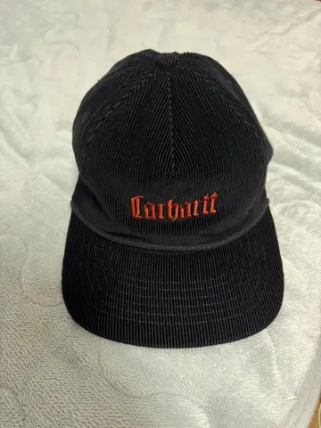 Carhartt 코듀로이 워크캡 블랙