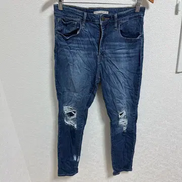 레어 721 하이 라이즈 스키니 앵클 30 데미지 데님