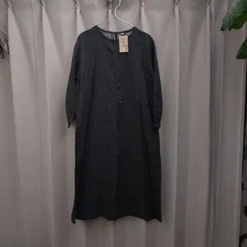 무인양품 택 포함 미사용 새상품 차콜 그레이 긴팔 원피스