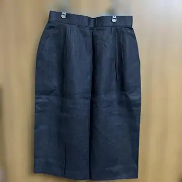 린넨 타이트 스커트 네이비 컬러 사이즈 60cm