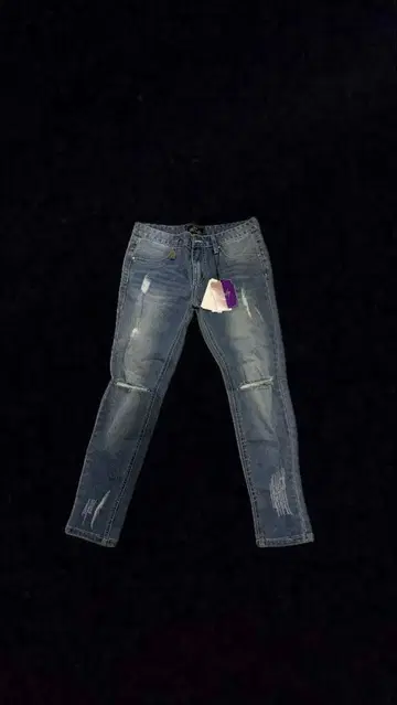 Rady 스키니 데님 블루 데미지 가공