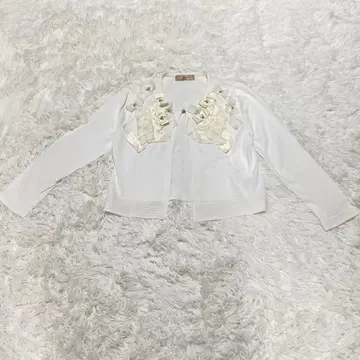 Maglie par ef-de 긴팔 가디건 S 꽃무늬 플랑드르 면