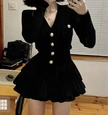 GRL 가디건 x 티어드 미니 스커트 셋업 [ks035]