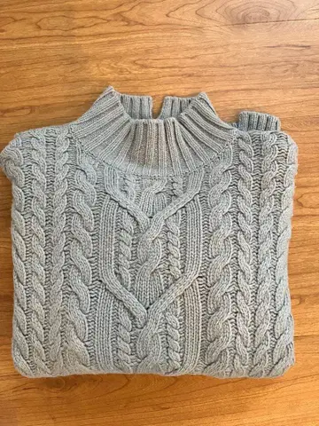 1er 울 캐시미어 케이블 니트