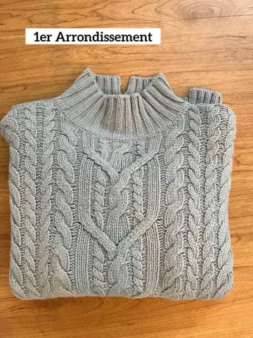 1er 울 캐시미어 케이블 니트