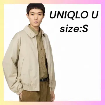 [ 새상품 ] UNIQLO U 퍼프테크 숏 블루종 S 내추럴