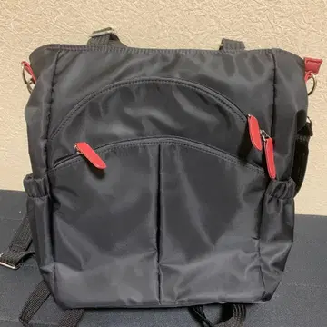 손잡이 달린 4웨이 럭색 나일론 발수 가공 A4 파일 수납 블랙