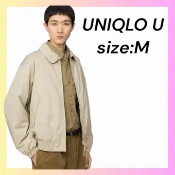 [ 새상품 ] UNIQLO U 퍼프 테크 숏 블루종 M 내추럴