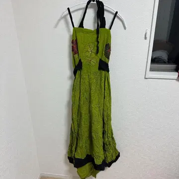 오샤레 GOO 그린 슬리브리스 원피스