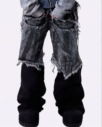 cozy worldwide WAXED GREY LAYER PANTS