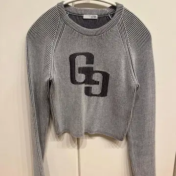 CYA 스트라이프 크롭 니트 긴팔