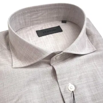 더반 긴팔 셔츠 드레스 셔츠 컷어웨이 캐슬리 스타일 베이지 M