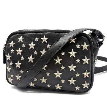 [ 고품질! ] 지미추 숄더백 블랙 스터드 사이드