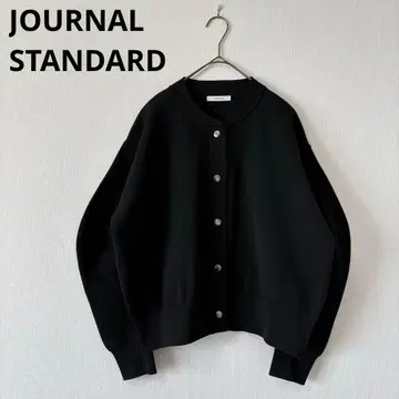 JOURNAL STANDARD 커브 슬리브 크롭 가디건 블랙