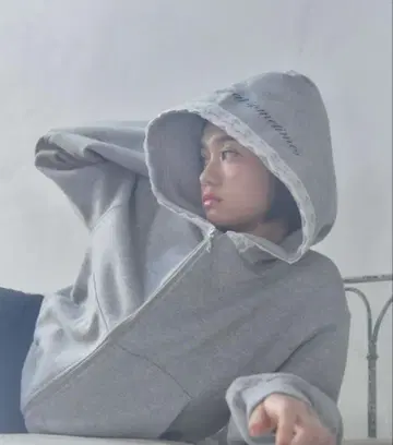 smyeon 레이스 포함 컴팩트 지퍼 후디