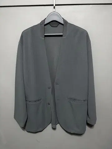 GLOBAL WORK 그레이 노카라 자켓