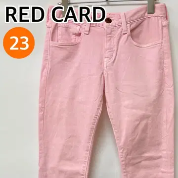 RED CARD 팬츠 데님 스키니 팬츠 핑크 23 [ CB566 ]