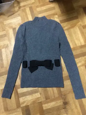 엠즈 그레이시 허리 리본 리브 니트 40