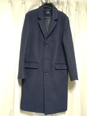 H&M 네이비 체스터 코트