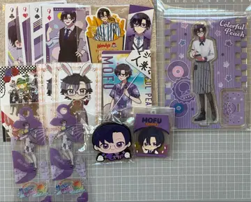 컬러풀 피치 모후쿤 아크릴 스탠드 굿즈 세트