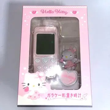 산리오 폴더폰 모양 탁상 시계 키티