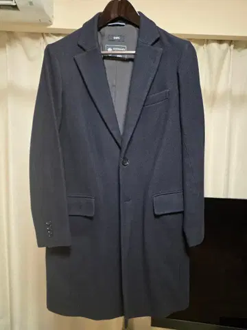 Ships super140's 체스터 코트 네이비 M