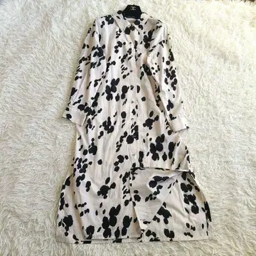 미사용급 24AW 완판템 미즈이로 인드 달마시안 패턴 프린트 원피스
