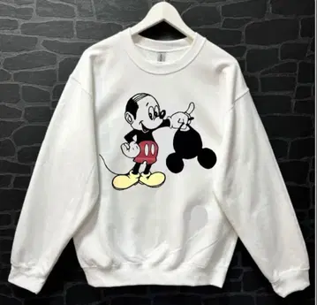 남녀 공용 소수 한정판! 재미있는 패러디 맨투맨 트레이닝복 / 화이트