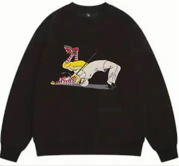 남녀 공용 숙명의 대결 패러디 재미있는 아이디어 맨투맨 트레이닝복/블랙