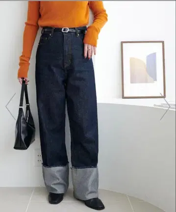 디스코트 Discoat US 코튼 데님 롤업 데님 L 사이즈