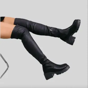 니하이 부츠 롱 부츠 통굽 shein