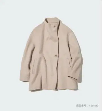 UNIQLO 더블 페이스 숏코트 XS 베이지