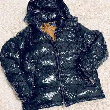 ITEMS URBAN RESEARCH 블랙 후드 부착 다운 자켓 38