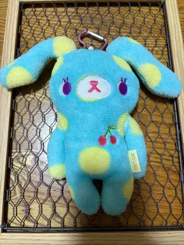 [ 미사용 ] 봉제 인형 낚시릴 달린 패스 케이스 토끼