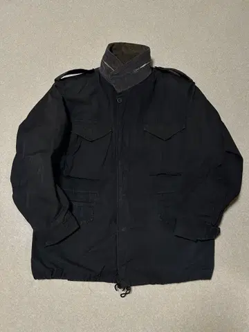 블랙 밀리터리 자켓 코듀로이 옷깃