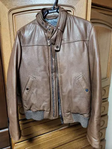 TOMORROWLAND 브라운 가죽 다운 자켓