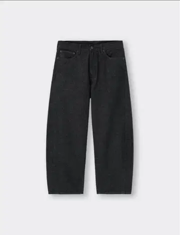 GU 배럴 레그 청바지 블랙