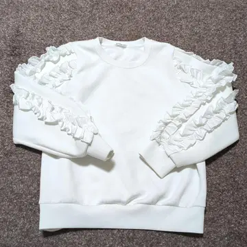 도노반 프릴 본딩 상의 [ONE SIZE] 긴팔 화이트